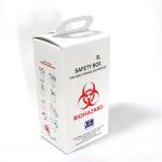 Biohazard Waste Needle Collection 5L Medical Sharps Box White safe box Foldable