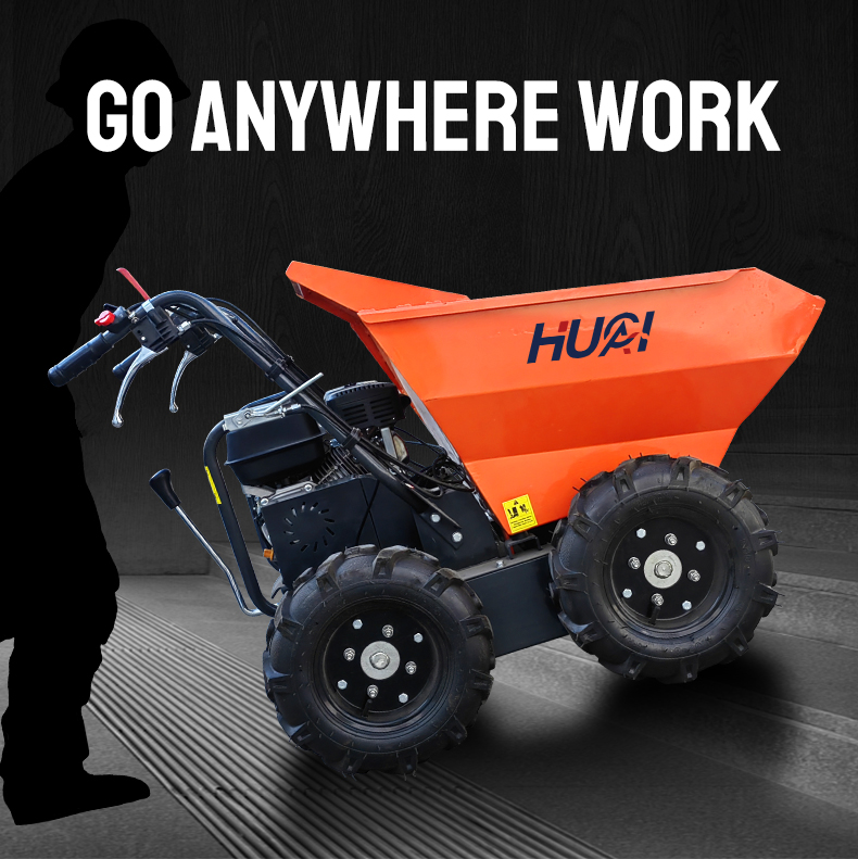 Wheel Barrow Mini Dumper Site Mini Crawler Dumper Loader with 4.1/3600kw/rpm Rated Power