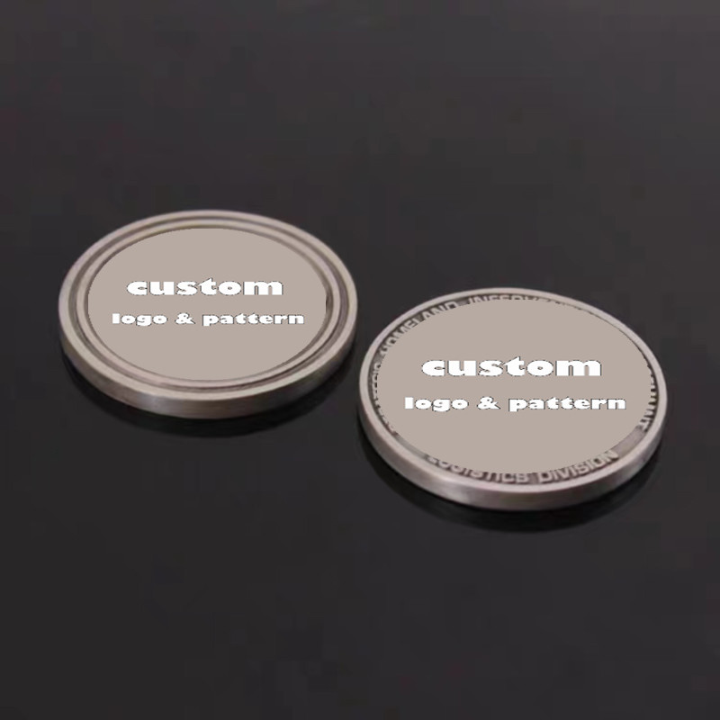 Blank Souvenir Logo 3D Brass Challenge Coin Silver Gold Coin 3d For Laser Engraving