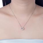 Sterling Silver 925 Diamond Small Pretty Waist Necklace Fashion Temperament