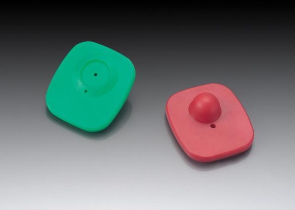 Mini Square Tag Green / Red EAS RF Tag 8.2MHz / 4.75Mhz / 3.25Mhz / 1.95Mhz