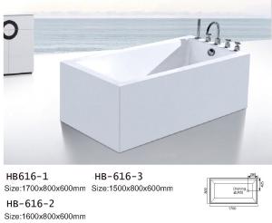 Quality Bathtubs, freestanding Bathtub without faucet , hand shower HB616 wholesale