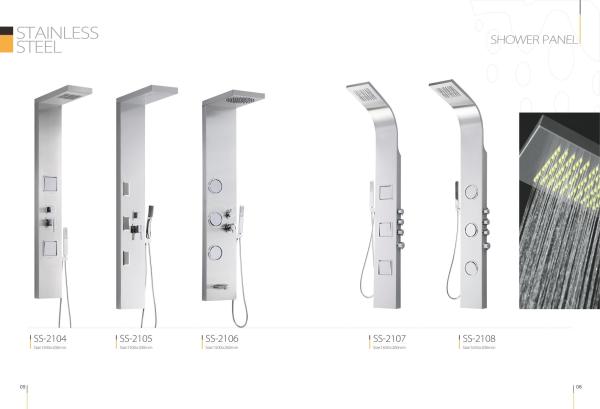 Professional Stainless Steel Shower Panel , Shower Enclosure Panels 1650 X 260
