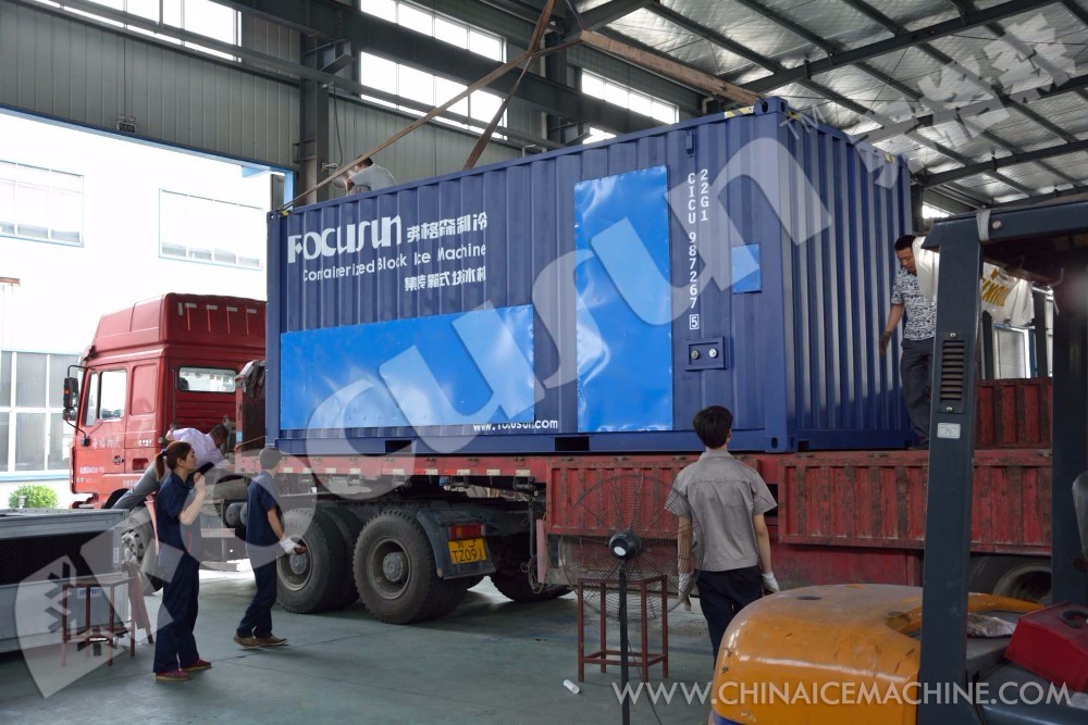 Compressor Direct Refrigeration Block Ice Machine For Large Ice Production