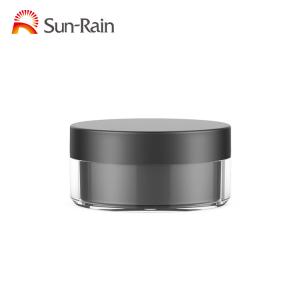Quality Luxury Clear Black Round Double Walled 100g Cosmetic Jars Bulk wholesale