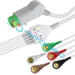 5 Leads ECG EKG Cables Compatible HP ECG Monitors