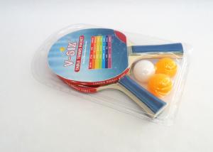 Quality Table Tennis Set Wooden Paddles With Blister Packing , Professional Table Tennis Balls wholesale