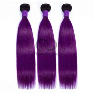Quality #T1B/Purple Straight Remy Human Hair Bundles Sew In Weave Bundles Brazilian Bundle Deals wholesale