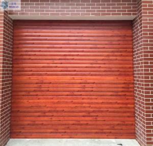 Quality Mahogany Wood Grain Aluminium Roller Door / Automatic Roller Door wholesale