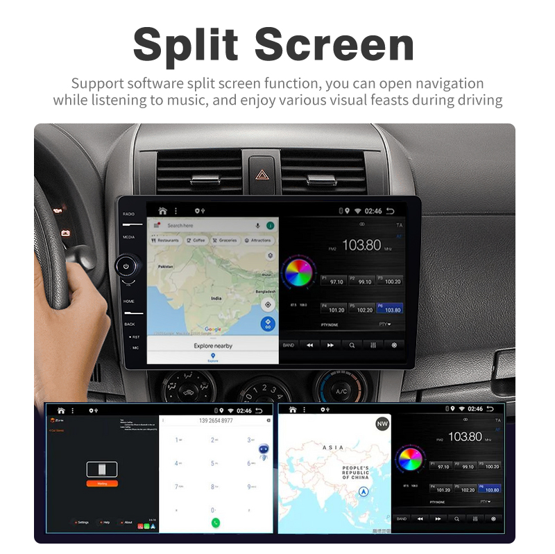 2.5D Touch Screen 10 Inch 1 32 GB Mp5 Player for Android Car Audio FM Transmitter