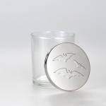 14oz Clear White Candle Jar With Metal Lid Iron Cylinder Type For Candle Making