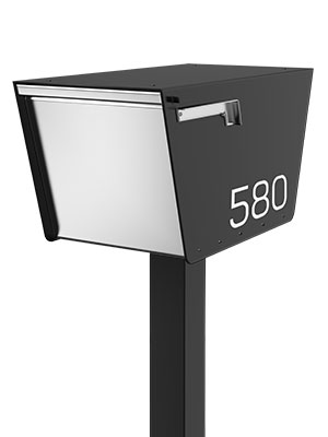 Anti-rust Modern Design Curbside Post Mount Mailbox with Stainless Steel Hinges Magnetic Door
