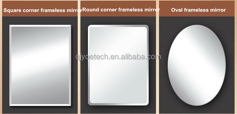Beveled Edge Double-Coated Silver Glass Mirror for Modern Bathroom Decorative Purpose