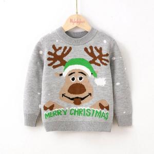 Quality Autumn Winter Kids Baby Boys Girls Pullover Sweaters Baby Boy Girl Long Sleeve Christmas Cartoon Knit Children's Sweater wholesale