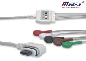 Quality TPU Jacket AHA 5 Lead ECG Holter Cable For GE Seer Light wholesale