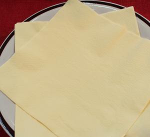 Quality 2Ply 15&quot; X 17&quot; Ivory 50ct Personalized Napkins With Gold Foil Luncheon wholesale