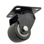 2 Inch Low Profile Black Swivel Plate Polyurethane Casters Wheel