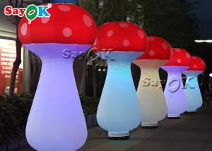 Quality Red And White LED Light 2.5m Inflatable Mushroom For Music Festival wholesale