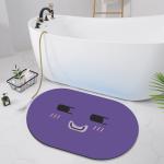Oval Expression Bathroom Waterproof Carpet Indoor Entrance Mat 40*60cm 45*70cm