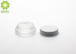 Mini Clear Glass Cosmetic Cream Jar 5g With White Aluminium Cap For Eye Cream