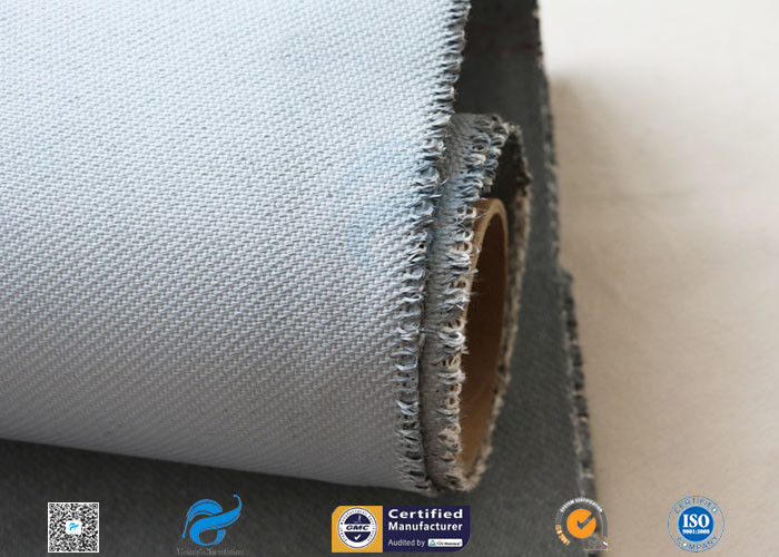 Grey Silicone Coated Glass Fabric 1500gsm Two Side Coated Glass Fiber Cloth