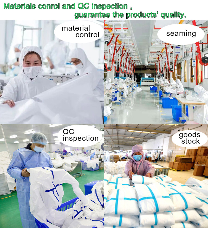 PE Type 3 Disposable Coveralls With Tape Disposable Chemical Coverall For Oil Cleaning