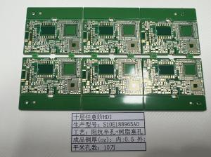 Quality Impedance Controlled FR-4 HDI PCBs White/Black/Yellow Silkscreen 3mil Line wholesale