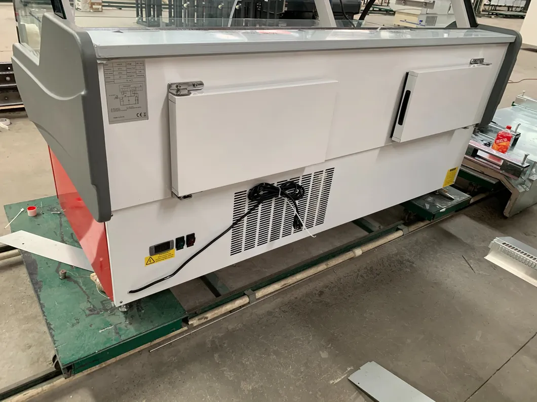 Refrigeration Equipment Meat Serve Over Counter Display Fridge with Fan Cooling System