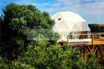 Camping Glamping Dome Tent 30 Square Meter Hotel With Flooring Solar Fan