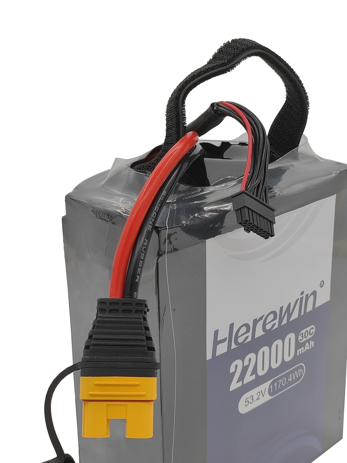 Soft Pack UAV Drone Battery 53.2V Herewin 14S 22000MAH AI Aircraft Drone LFP LIPO Agricultural Battery