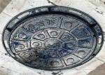 Municipal Roads Round Inspection Cover , Concrete Steel Manhole Cover