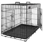 Black Painting Metal Pet Crate Reliable Modern Design Commercial For Home