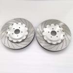 Sliver Anodized Cast Iron Brake Disc 410*36mm Drilled Slotted Rotor Floating