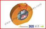 Round Paper Transparent Window Luxury Gift Boxes With Golden Packaging Material