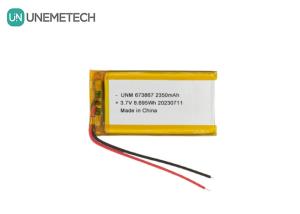 Quality 3.7V 2350mAh High Capacity Lithium Polymer Battery 673867 For Power Banks wholesale