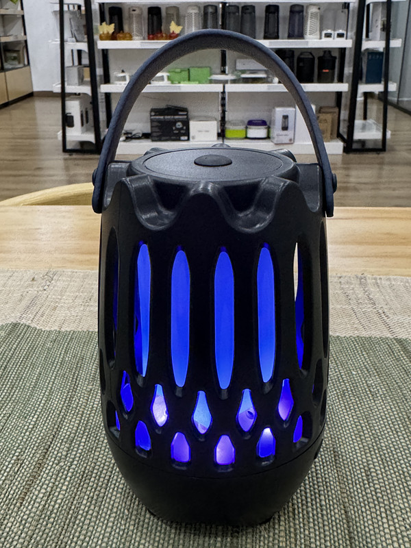 OEM/ODM Logo Bluetooth Speaker Flame Light UV LED Camping Lamp Rechargeable Mosquito Moths Gnats Catcher Flying Insects Sticky Trap