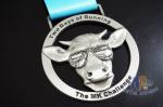 Deer Head Logo Metal Award Medals And Ribbons Nickel Plating 3D Mold Design
