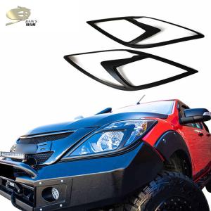 Quality ABS Plastic Chrome Car Headlight Cover With LED Matte black wholesale