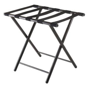 Quality Tubular Straight Leg Hotel Display Stand With 5 Black Straps wholesale
