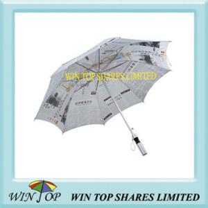 Quality Straight Aluminum Advertisement Paper Umbrella(WT5063) wholesale