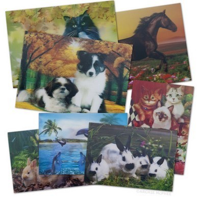 PLASTIC LENTICULAR 3d lenticular christmas cards Lenticular 3D flip Christmas cards