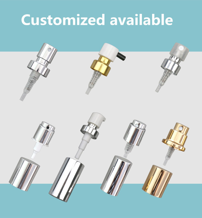 Gold Metal Aluminum 13mm Crimp Spray Pump Perfume Spray Head