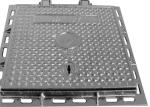 Anti Frozen Square Manhole Cover Black Surface Finished For Drainage Channel