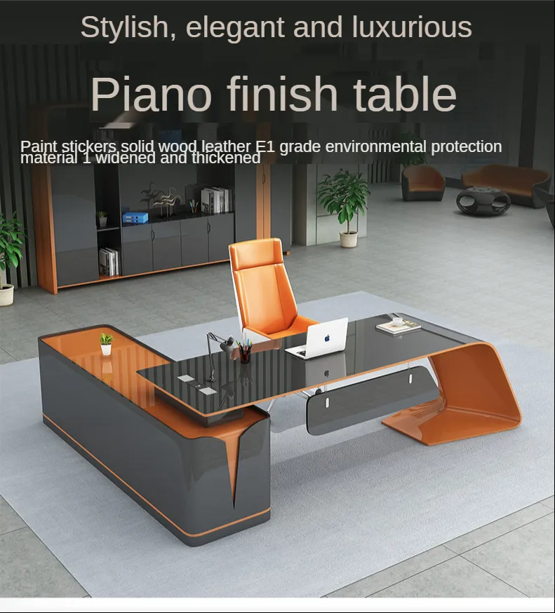 Create a Professional Workspace with Baking Paint L-shaped Executive Office Desk