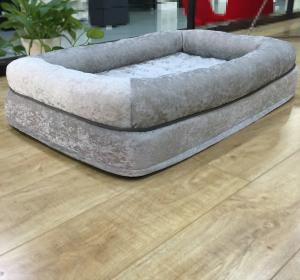 Quality Orthopedic Memory Foam Bolster Dog Bed Non Slip Bottom Fabric 8lbs - 16lbs wholesale