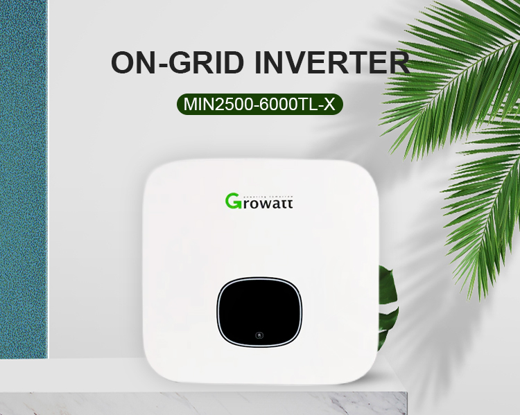 375/350/160mm Growatt MIN 2500-6000TL-X On-grid Solar Panel Inverter for Solar System