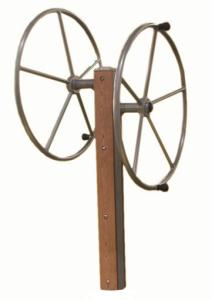 Quality outdoor wooden fitness equipment--WPC wood arm wheel wholesale