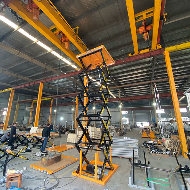 500Kg Stationary Scissor Lift Table Max Height 4.8m