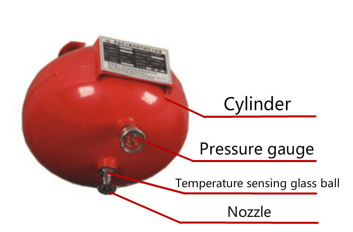 Automatic Mode Clean Agent FM200 Fire Extinguisher Occupying Little Space