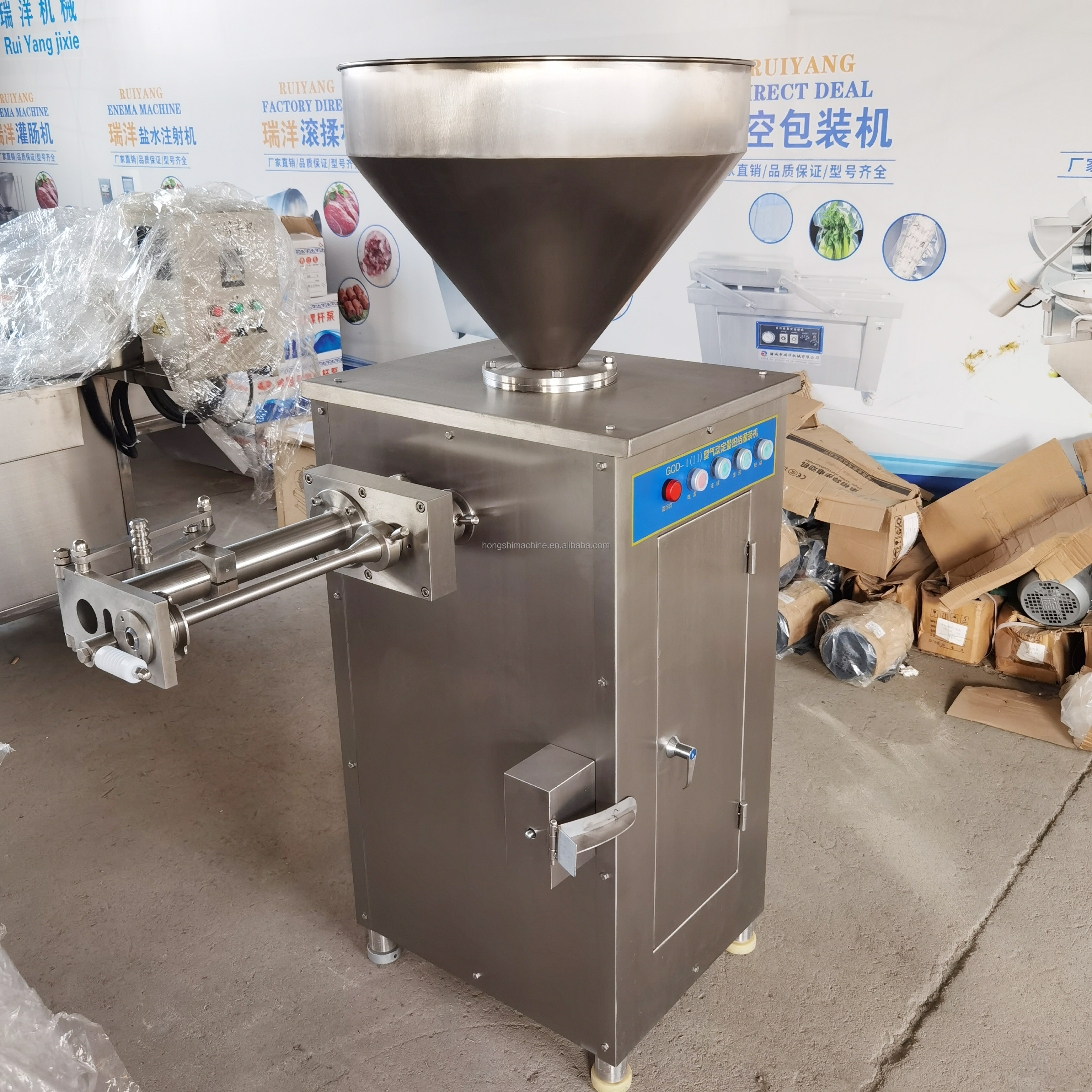 Automatic Vacuum Sausage Stuffer Making Machine Pneumatic Sausage Stuffing Filing Machine with Twisting